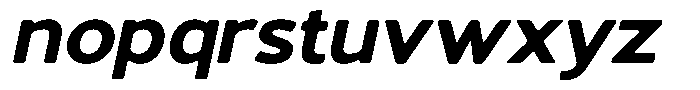 Vantori Smooth Black Slant Expanded Font LOWERCASE