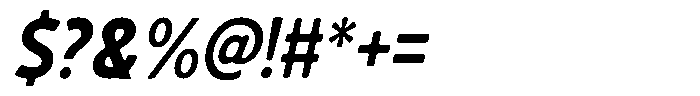 Vantori Smooth Black Slant Semi Conde Font OTHER CHARS