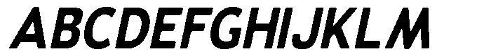 Vantori Smooth Black Slant Semi Conde Font UPPERCASE