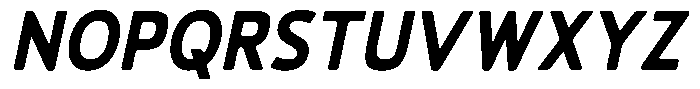 Vantori Smooth Black Slant Semi Conde Font UPPERCASE