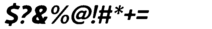 Vantori Smooth Black Slant Semi Expan Font OTHER CHARS