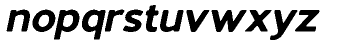 Vantori Smooth Black Slant Semi Expan Font LOWERCASE