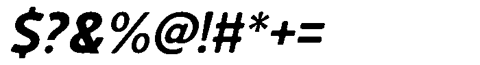 Vantori Smooth Black Slant Font OTHER CHARS
