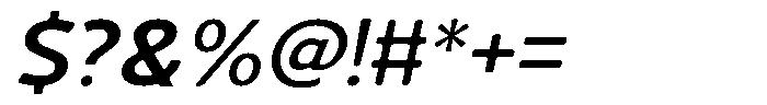 Vantori Smooth Bold Slant Expanded Font OTHER CHARS