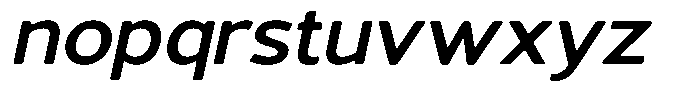 Vantori Smooth Bold Slant Expanded Font LOWERCASE