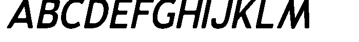 Vantori Smooth Bold Slant Semi Conde Font UPPERCASE