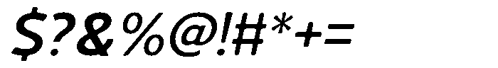 Vantori Smooth Bold Slant Semi Expan Font OTHER CHARS