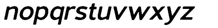 Vantori Smooth Bold Slant Semi Expan Font LOWERCASE