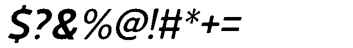 Vantori Smooth Bold Slant Font OTHER CHARS