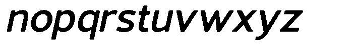 Vantori Smooth Bold Slant Font LOWERCASE