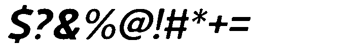 Vantori Smooth Extra Bold Slan Sem Exp Font OTHER CHARS