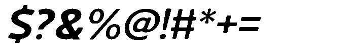 Vantori Smooth Extra Bold Slant Expan Font OTHER CHARS