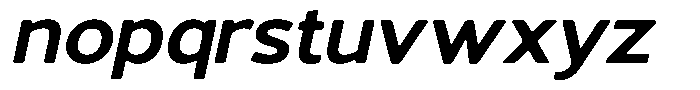 Vantori Smooth Extra Bold Slant Expan Font LOWERCASE