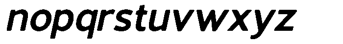 Vantori Smooth Extra Bold Slant Font LOWERCASE