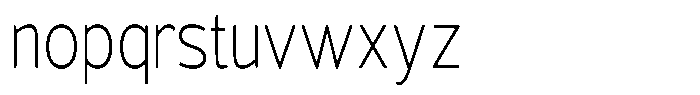 Vantori Smooth Extra Light Condensed Font LOWERCASE