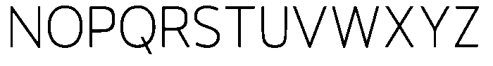 Vantori Smooth Extra Light Semi Conde Font UPPERCASE