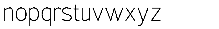 Vantori Smooth Extra Light Semi Conde Font LOWERCASE