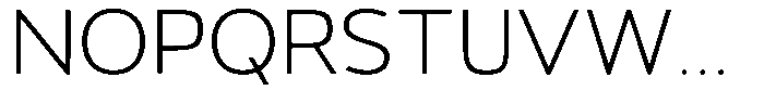 Vantori Smooth Extra Light Semi Expan Font UPPERCASE