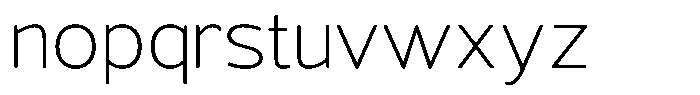 Vantori Smooth Extra Light Semi Expan Font LOWERCASE