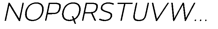 Vantori Smooth Extra Light Slan Sem Exp Font UPPERCASE