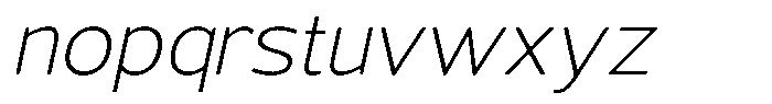 Vantori Smooth Extra Light Slan Sem Exp Font LOWERCASE