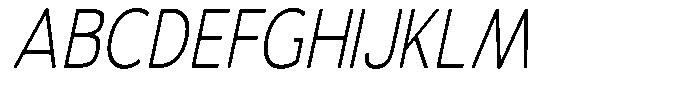 Vantori Smooth Extra Light Slant Conde Font UPPERCASE