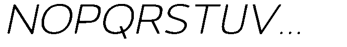Vantori Smooth Extra Light Slant Expan Font UPPERCASE