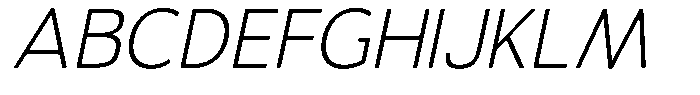 Vantori Smooth Extra Light Slant Font UPPERCASE