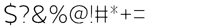 Vantori Smooth Extra Light Font OTHER CHARS