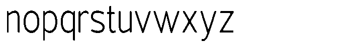 Vantori Smooth Light Condensed Font LOWERCASE