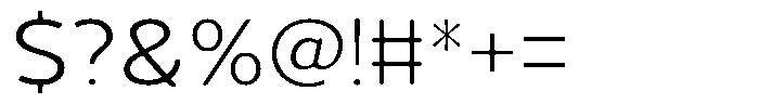 Vantori Smooth Light Expanded Font OTHER CHARS