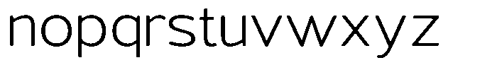 Vantori Smooth Light Expanded Font LOWERCASE