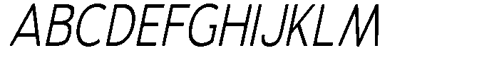 Vantori Smooth Light Slant Conden Font UPPERCASE