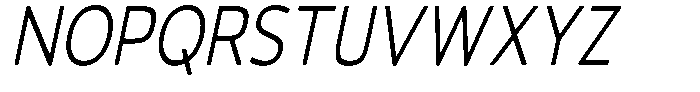 Vantori Smooth Light Slant Conden Font UPPERCASE