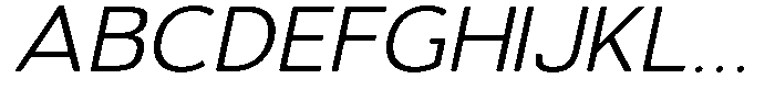 Vantori Smooth Light Slant Expanded Font UPPERCASE