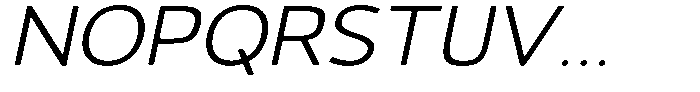 Vantori Smooth Light Slant Expanded Font UPPERCASE