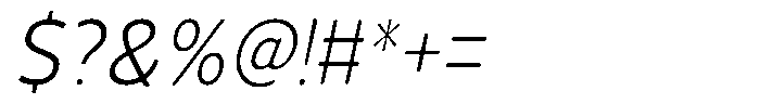 Vantori Smooth Light Slant Semi Cond Font OTHER CHARS