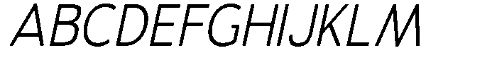 Vantori Smooth Light Slant Semi Cond Font UPPERCASE