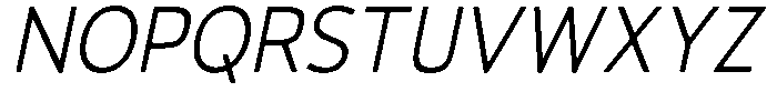 Vantori Smooth Light Slant Semi Cond Font UPPERCASE