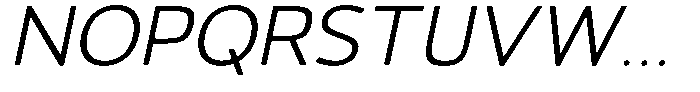 Vantori Smooth Light Slant Semi Expa Font UPPERCASE