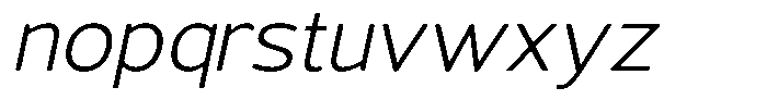 Vantori Smooth Light Slant Semi Expa Font LOWERCASE