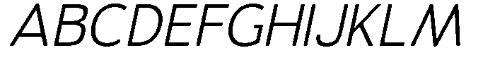 Vantori Smooth Light Slant Font UPPERCASE