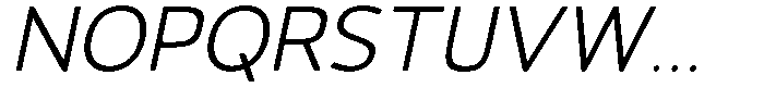 Vantori Smooth Light Slant Font UPPERCASE