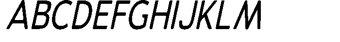 Vantori Smooth Medium Slant Conden Font UPPERCASE