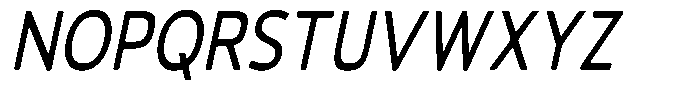 Vantori Smooth Medium Slant Conden Font UPPERCASE