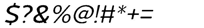 Vantori Smooth Medium Slant Expand Font OTHER CHARS