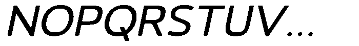 Vantori Smooth Medium Slant Expand Font UPPERCASE