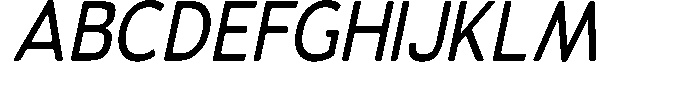 Vantori Smooth Medium Slant Semi Con Font UPPERCASE