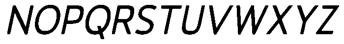 Vantori Smooth Medium Slant Semi Con Font UPPERCASE