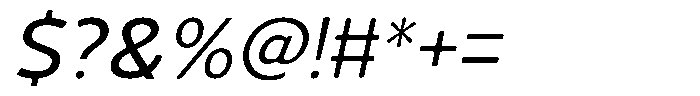 Vantori Smooth Medium Slant Semi Exp Font OTHER CHARS